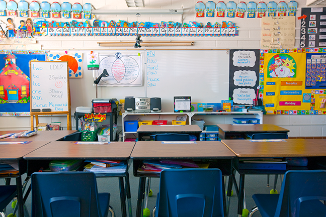 Empty classroom