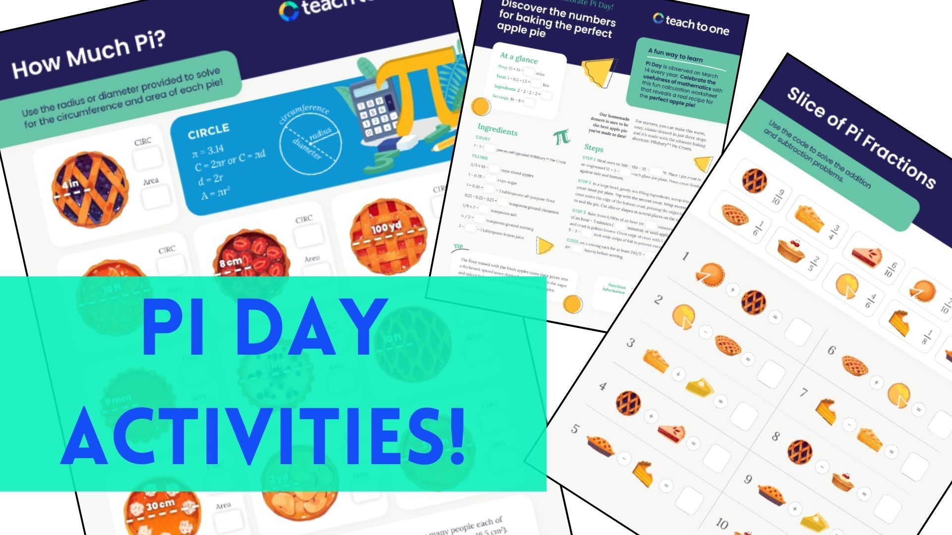 Pi day downloadable worksheets teach to one